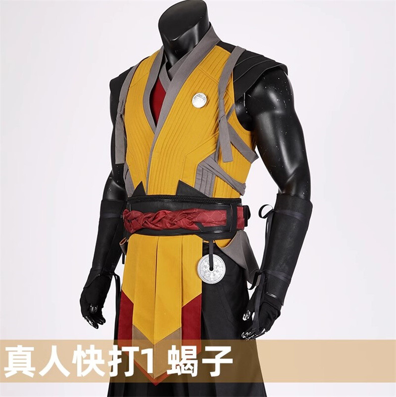 Game Mortal Kombat 1 Scorpion Halloween Costume Outfits Cosplay