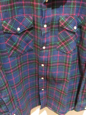 Dakota by Five Brother Pearl Snap Western Flannel Shirt Men's XL
