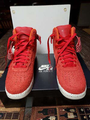 Nike LUNAR AIR FORCE 1 HI UNDFTD SP UNDEFEATED RED WHITE 652806-660 SIZE 9.5 NIB