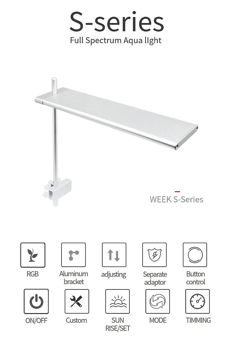 Week Aqua S-Series APP Control RGB Full-Spectrum LED