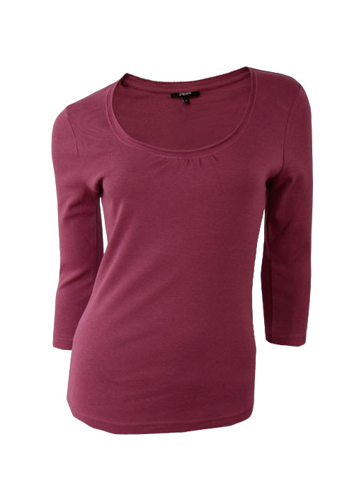 Ladies Papaya Blue Berry Pure Cotton Stretchy 3/4 Sleeve Top Womens Blouse 8-22