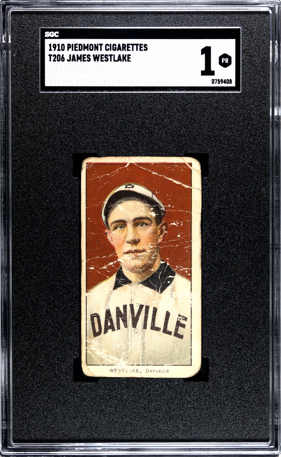 1910 Piedmont T206 James Westlake SGC 1 SN:0759408 #123