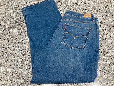 Levis 512 Jeans Womens 14M Perfectly Slimming High Rise Blue 32x28 -10  Flare