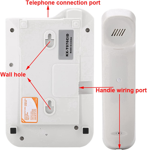 Téléphone Fixe Filaire À Fixation Murale Avec Identification De L'Appelant Pour - Zdjęcie 3 z 12