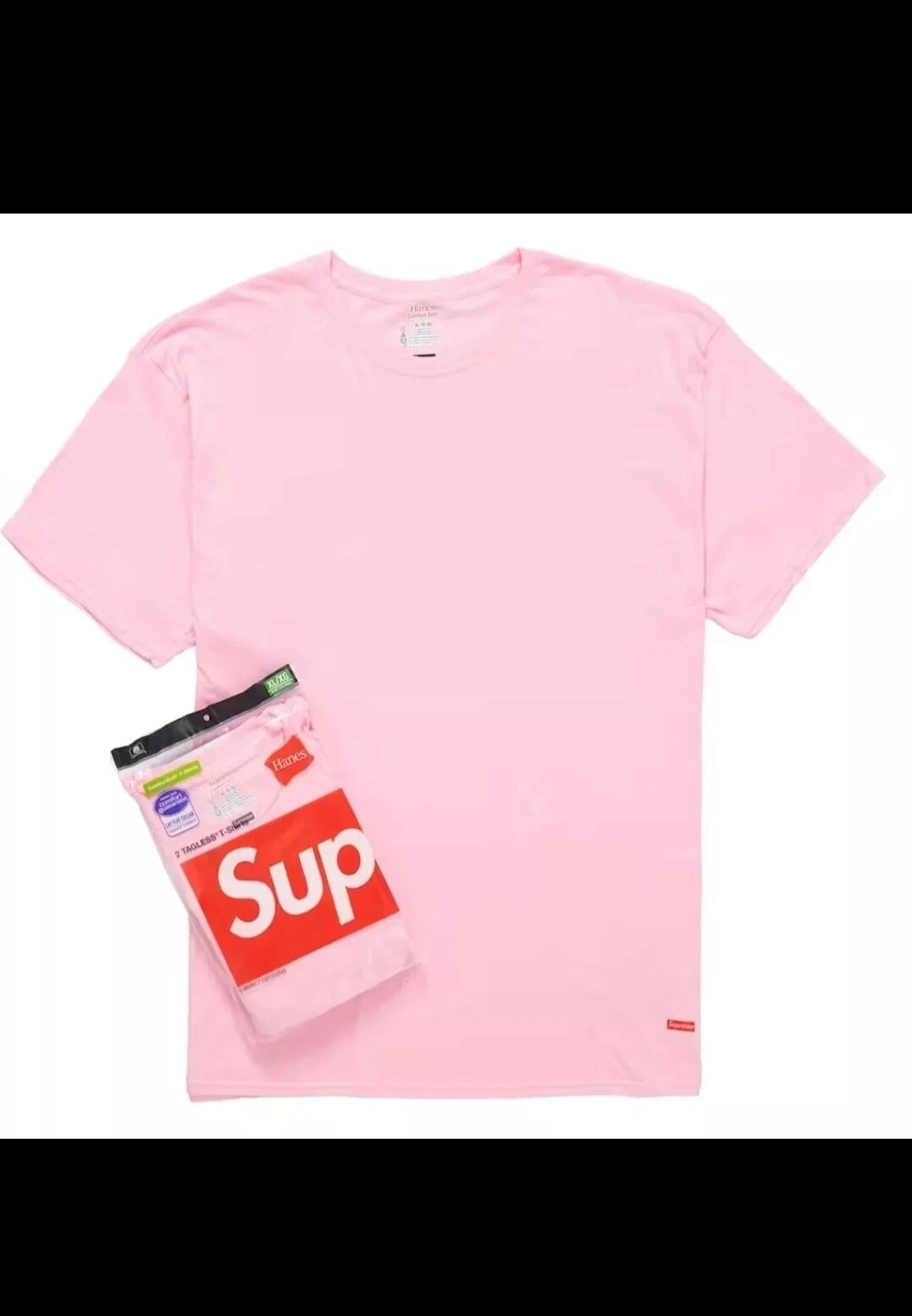 T shirt rose sans étiquette Supreme   petit **neuf**