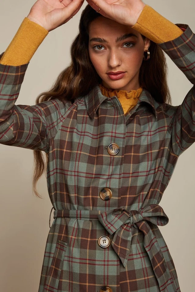 King Louie »RACHEL JONES CHECK« TARTAN Karo Raglanärmel MANTEL Coat Rockabilly - Bild 4 von 4