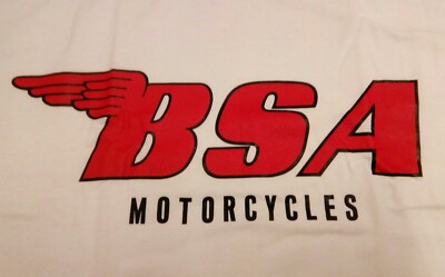 BSA WINGED EMBLEM MOTORCYCLE BRITISH BIRMINGHAM T SHIRT NEW RED BLUE BLACK GREY