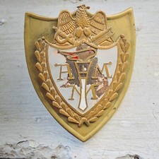 Broche broche medalla escudo de armas vintage antiguo del ejército mexicano México