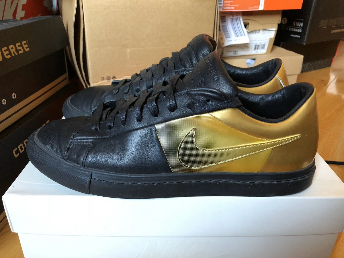 Nike Men s Blazer Low Sp Pedro Black Gold Sneakers Shoes 9.5