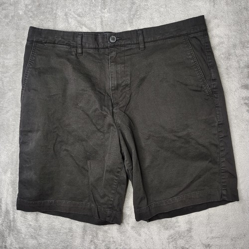 Lacoste Shorts Mens 34 Black Gabardine Bermuda Regular Fit Preppy Mid Rise