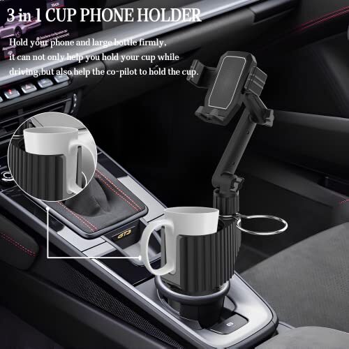 Auto Tasse Halter Handyhalterung: Universal Auto Handy Ständer mit Getränk Erweiterung Cu - Bild 6 von 8