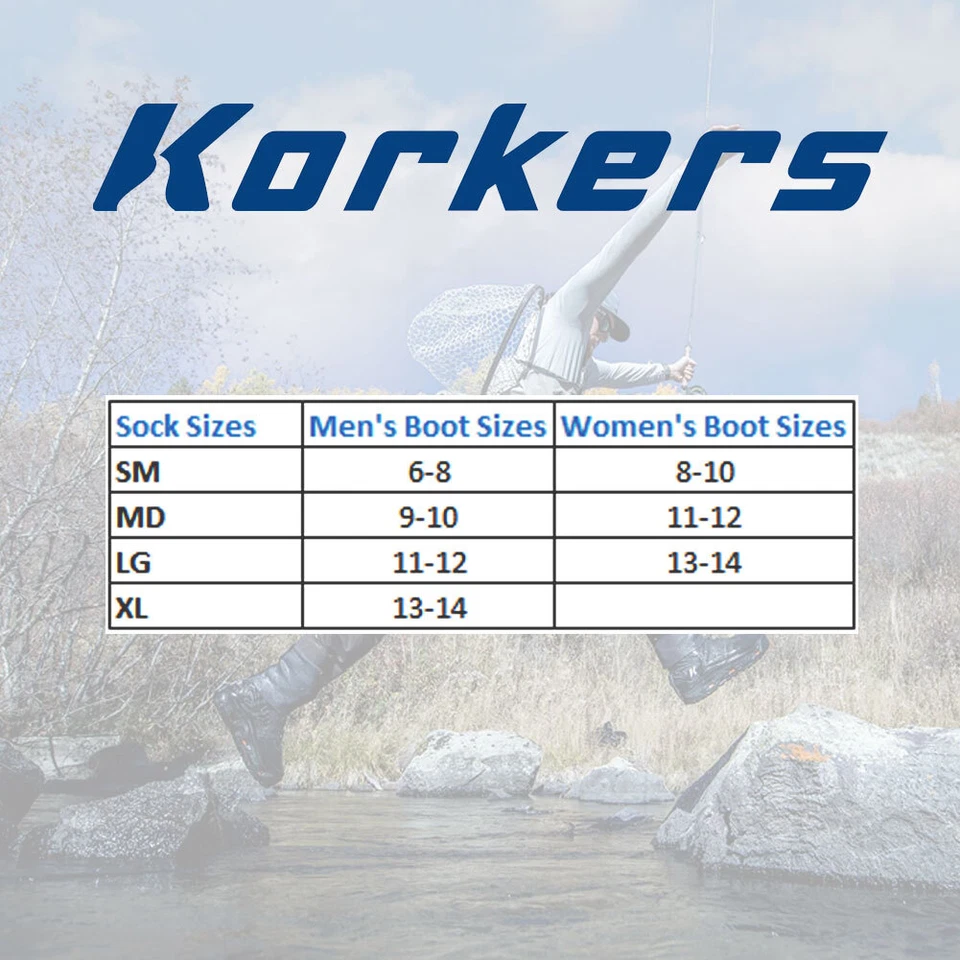 KORKERS Unisex I-Drain 3.5mm Neoprene Guard Black Wading Socks - All Sizes - Image 2 of 2