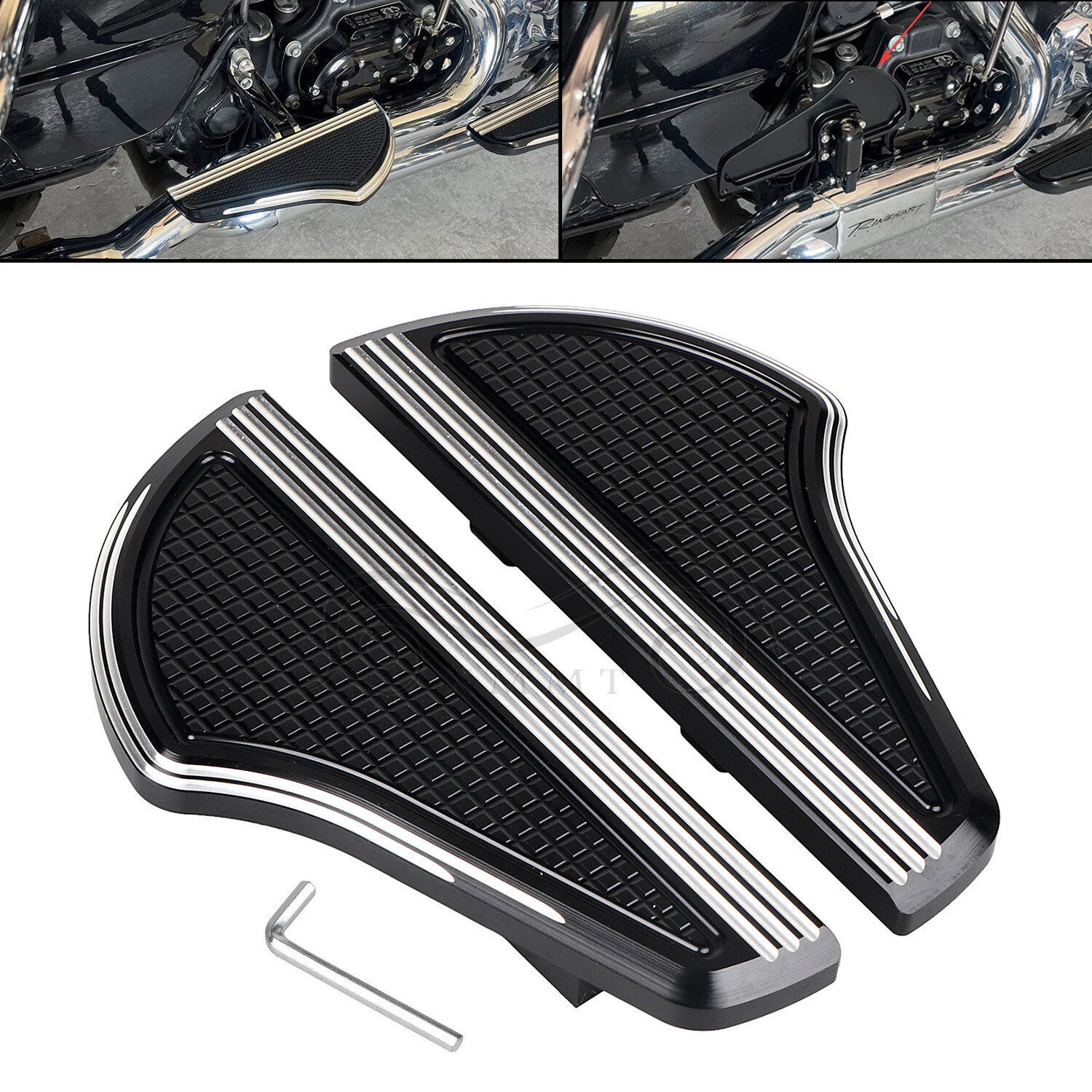 US Defiance Front Rear Floorboards For Harley Electra Glide Ultra