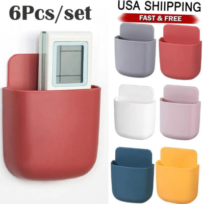 6x Wall Mounted Smart TV Remote Control Holder Home Offices Organiser Case US