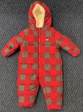 OshKosh B'gosh Baby Plaid Snowsuit -Red Gray - 6M
