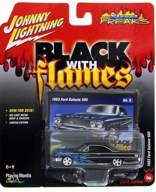 1963 Ford Galaxie 500 Johnny Lightning Street Freaks Black With Flames 1 64 For Sale Online Ebay