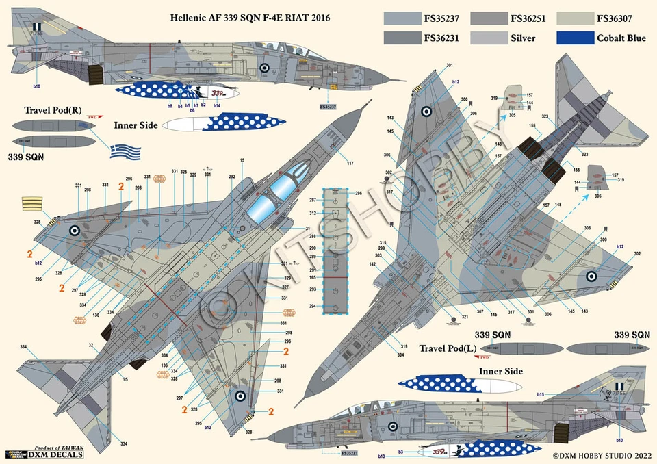 DXM decal 1/48 HAF & IRIAF F-4E / RF-4E Phantom Collection 2 - Image 2 of 4