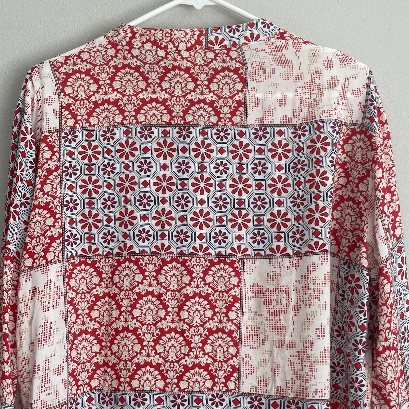 Z Supply Boho Patchwork Floral Button Down Blouse… - image 5