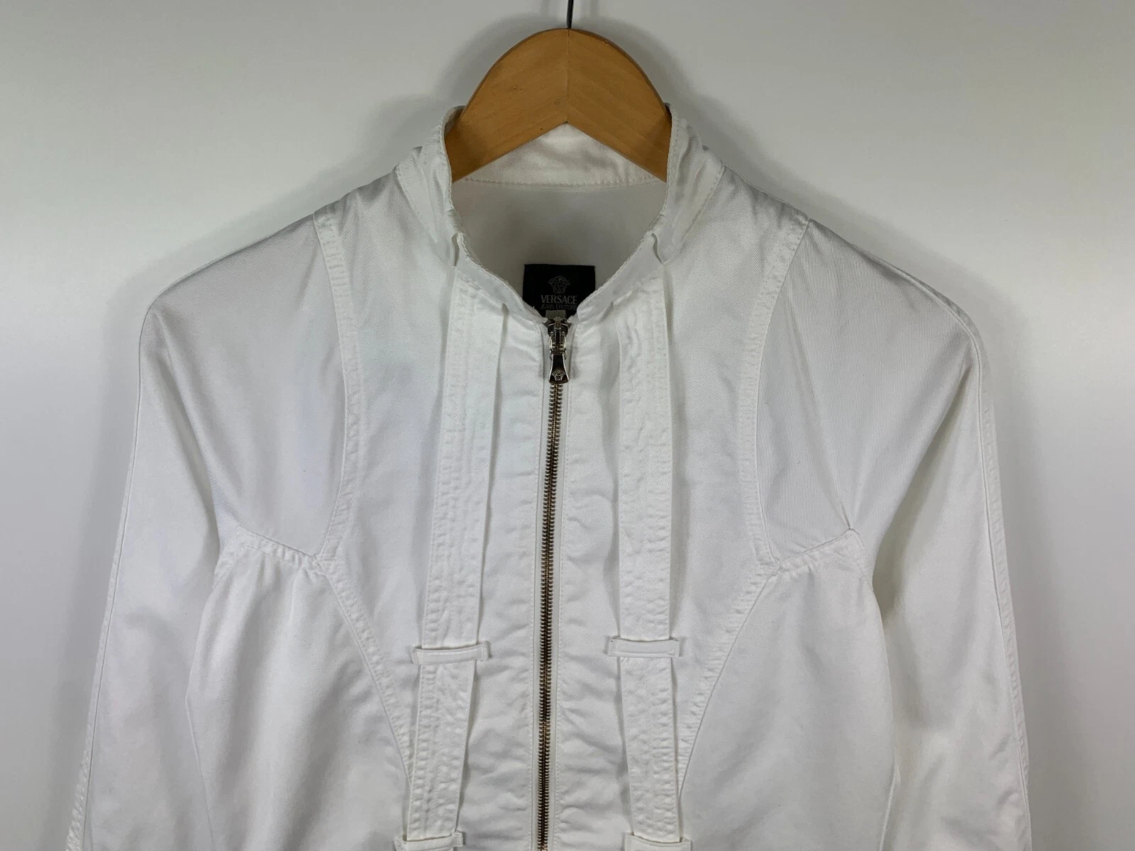 Giacca denim da donna Versace jeans couture bianca taglia S