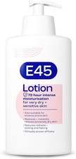E45 Lotion 24-Hour Moisturisation For Very Dry + Sensitive Skin clinicly proven