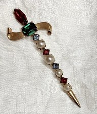 Vintage Coro Sterling Silver Sword Pin Brooch...