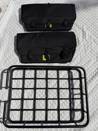 Aventon Black Rear Rack Basket & Set 2 Pannier For Original Abound Bike Clean!