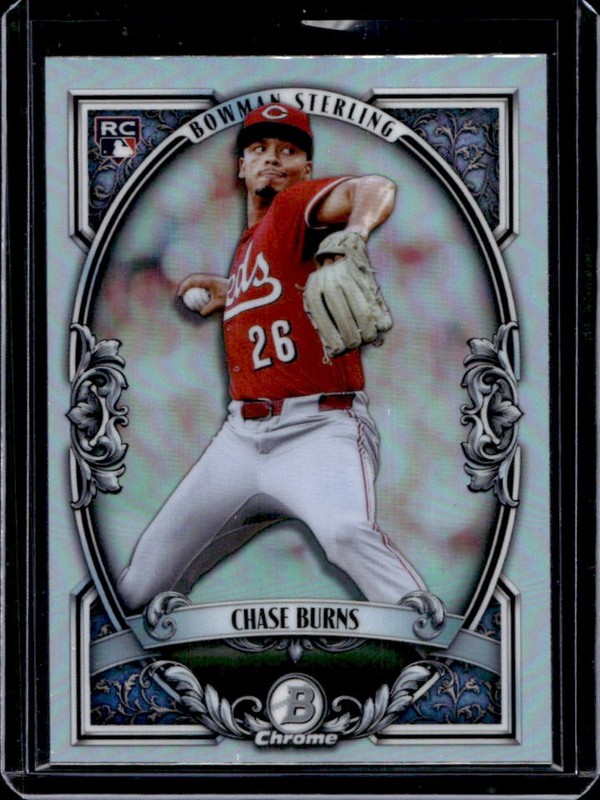 2026 Bowman Chase Burns Sterling Chrome RC Rookie #BST-10 Reds