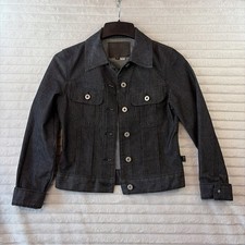 Vintage Guess Premium Denim Jacket Black Womens Size S Made In USA