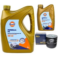 MotoröL Set Gulf Formula FS 5W-30 6 Liter + ÖLfilter FüR Mazda Tribute MPV II