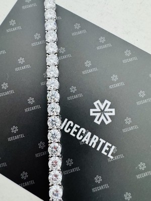 ICE CARTEL MOISSANITE TENNIS BRACELET 14K GOLD 5MM 8 