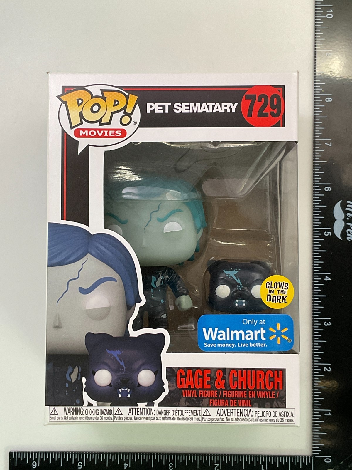 Funko Pop! Movies: Gage &Amp; Church #729 Gitd Walmart Exclusive Vinyl Figure -Cn C1