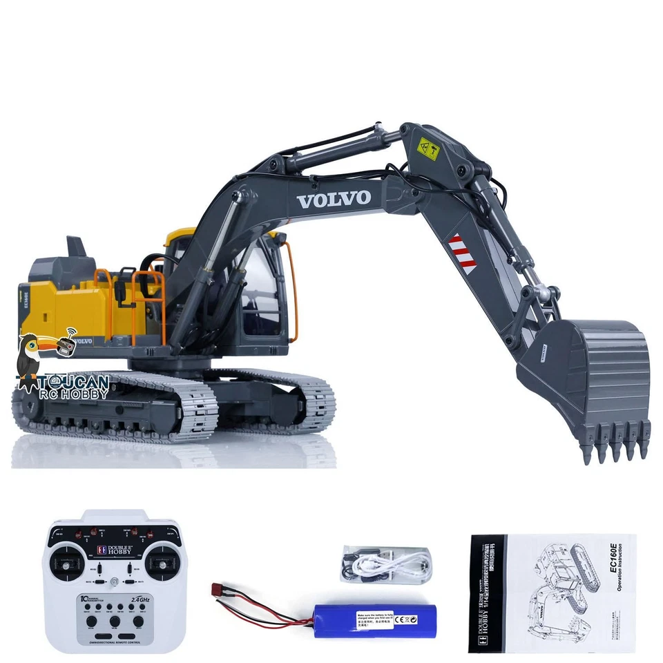 E010 EC160E 1:14 RC Excavator Double E Full Alloy Metal Diggers Model Toys Gifts - Image 4 of 4