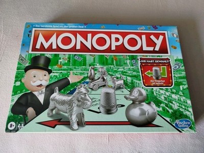 Monopoly Classic | Brettspiel mit Fingerhut Spielfigur | Hasbro | Top Zustand 