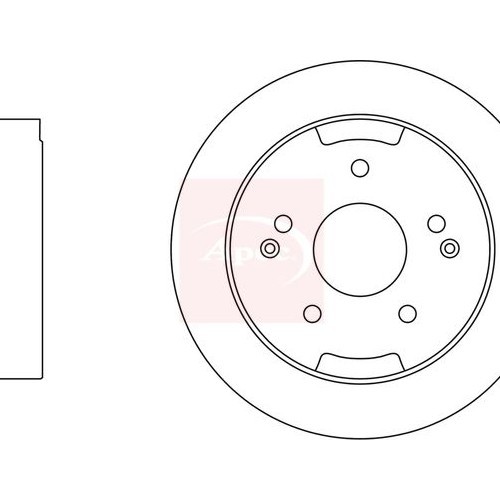 Apec Bremsscheibe Hinten Ssangyong Korando Ck 2010 DSK2995 (Single)-image