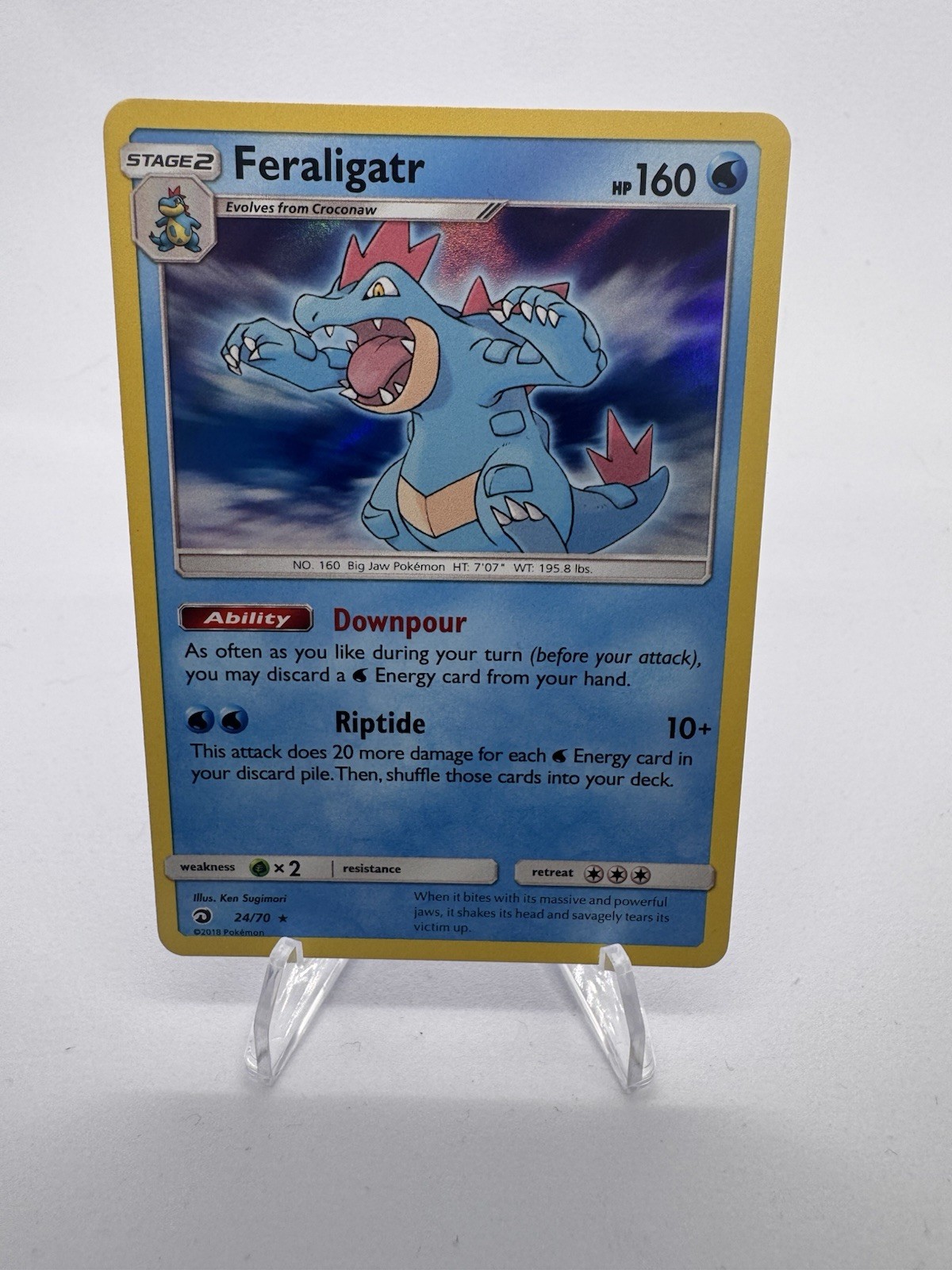 Feraligatr 24/70 - Dragon Majesty - Holo Pokemon Card - NM