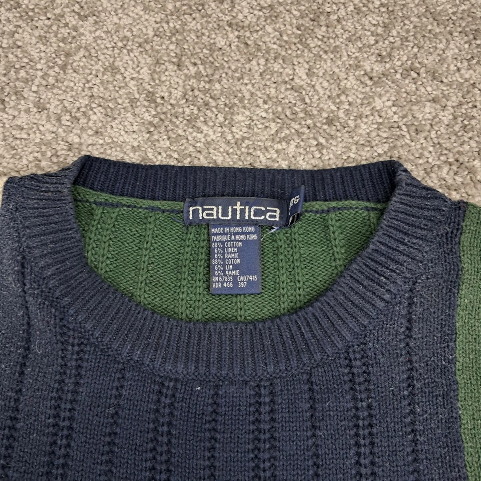 Nautica Men's Sweater Color Block Multicolor X-Large - Image 2 of 4