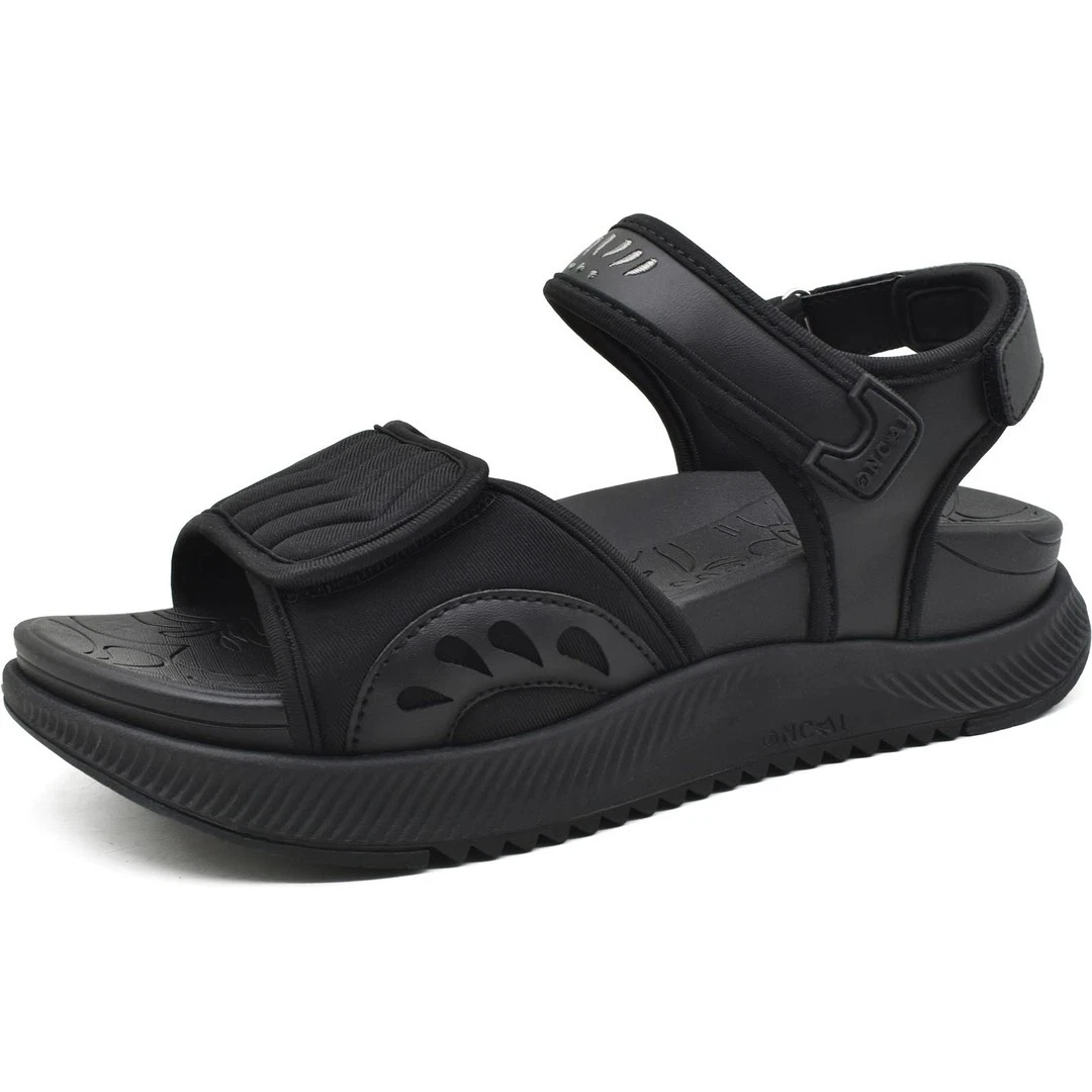 ONCAI Walking Sandals Womens Arch Support Hiking Sandals Black Size 6.5