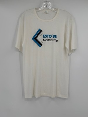 Vintage Esto Melbourne 1988 Single Stitch T Shirt Sz AU 20 80s Promo Festival