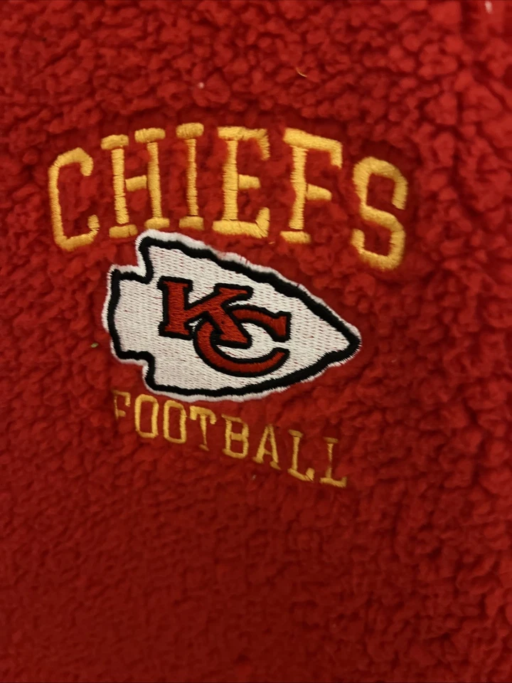 Nuevo con etiquetas Pullover Para Hombre Kansas City Chiefs Sherpa Polar Cuello Redondo Talla L NFL Rojo Foto 2 de 4
