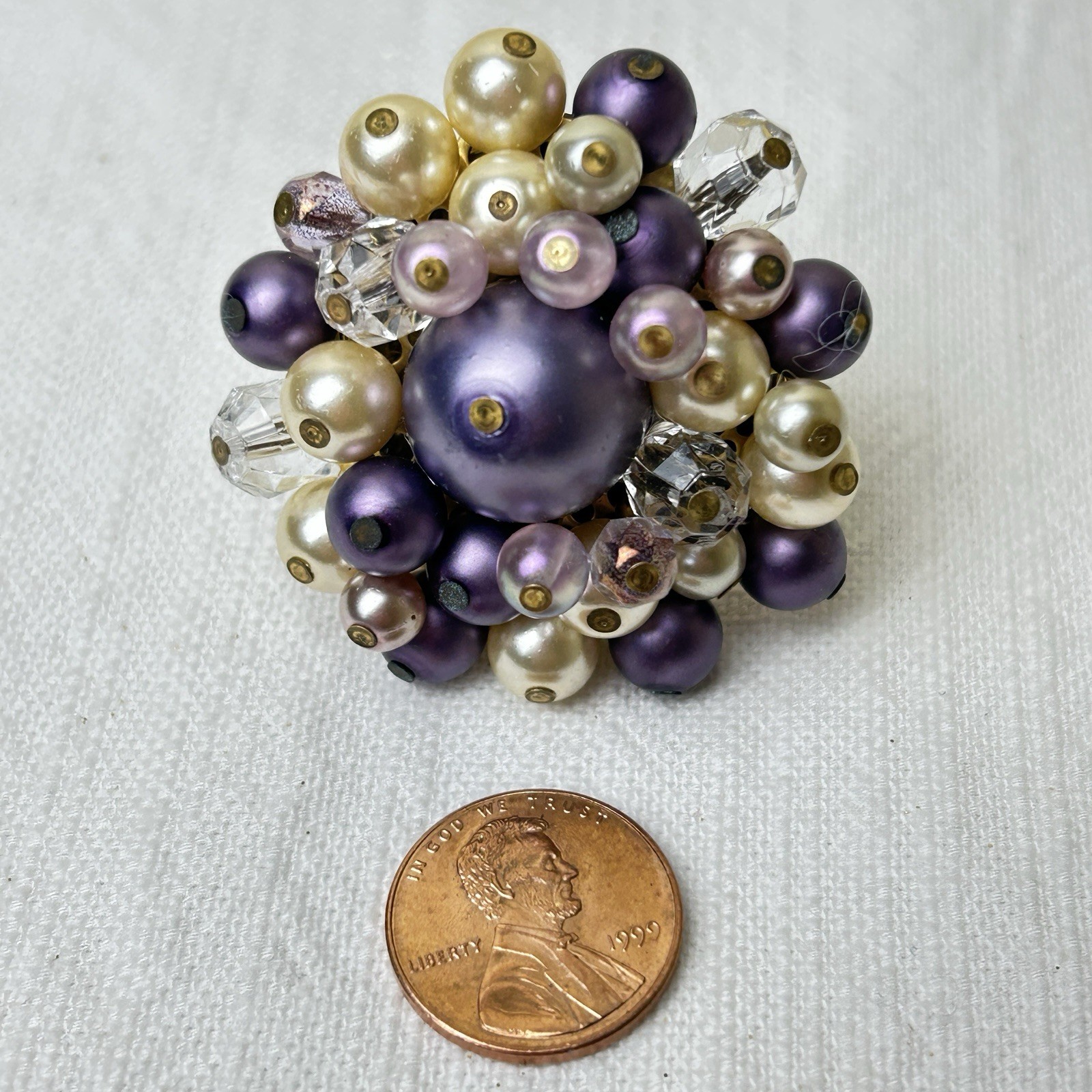 LENORA DAME Statement Cocktail Ring Adjustable Be… - image 1