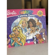 Barbie Giant Coloring Poster Vet Clinic Over 3 Feet Wide 39.4 x 26.5 Mattel 2021