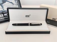 Mont Blanc Meisterstuck Black & Silver Platinum Rollerball pen + MontBlanc Box