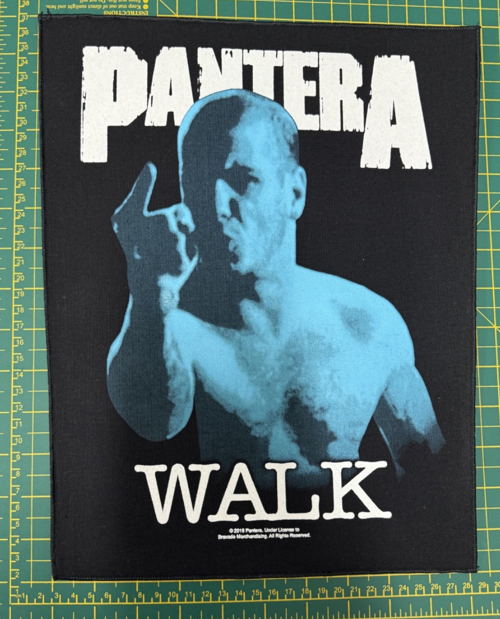 Pantera Walk Printed Sew On Large Size Back Patch Officially Licensed