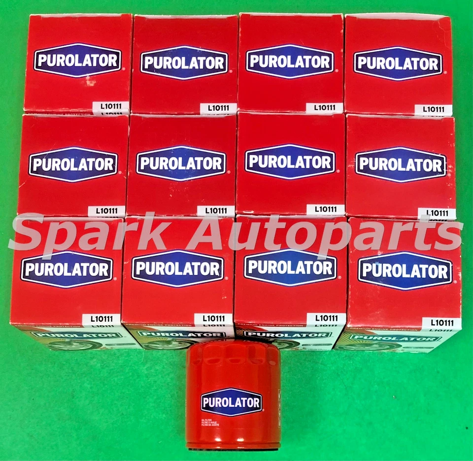 Estojo de 12 filtros de óleo do motor PUROLATOR L10111 para Chevrolet, GMC, PH3387A - Imagem 2 de 3
