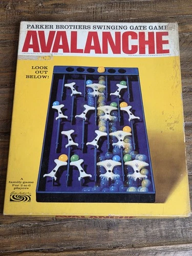 Vintage 1966 Avalanche Marble Board Game by Parker Brothers w/ Instructions VTG