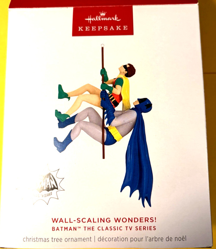Hallmark  2024 Batman And Robin Wall Scaling Wonders! Keepsake OrnamentL