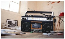 Supersonic 4 Band Cassette Player  Cassette To Mp3 Converter w/ BT Radio - Wood