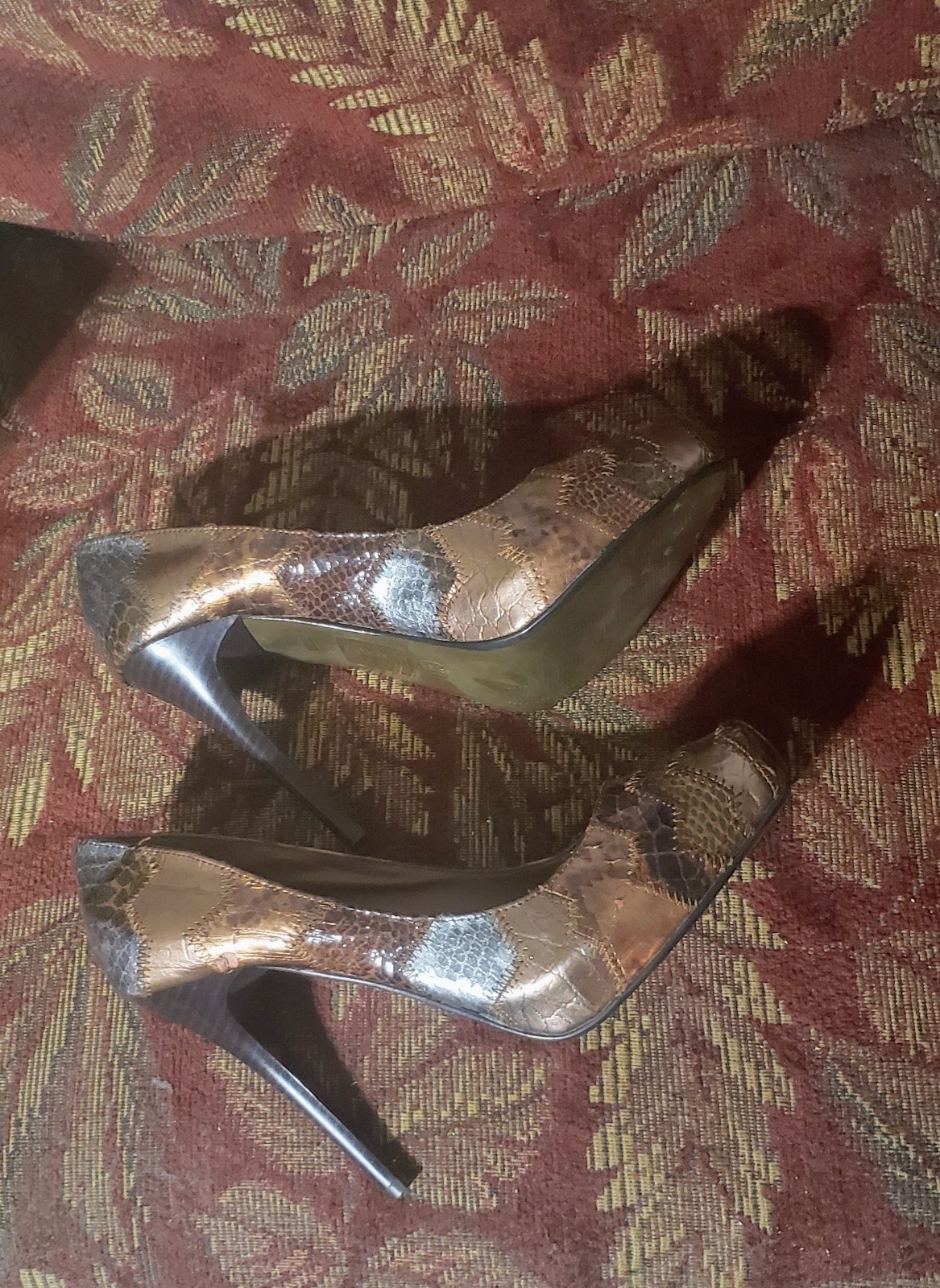 Bertinni Metallic Patchwork Vintage, Stilettos – … - image 1