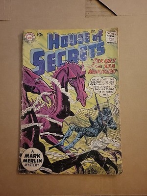 House of Secrets #25 Mark Merlin Secret of Sea Monsters .10 Cent DC Comics 1959