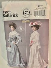 Butterick B5970 Victorian Dress Costume Pattern Uncut